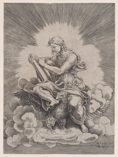 Saint Jean, daté 1518 - Agostino Veneziano