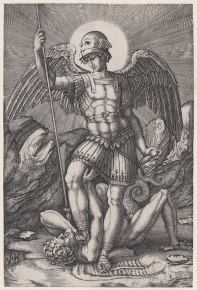 Saint Michel, vers 1514-16 - Agostino Veneziano
