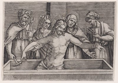 La Mise au tombeau du Christ, vers 1514-36 - Agostino Veneziano