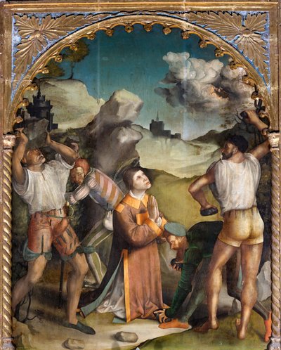 Lapidation de Saint Étienne, première moitié du XVIe siècle - Agostino da (attr.to) Casanova