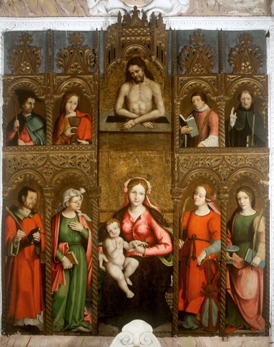 Polyptyque de la Vierge, Madone avec des saints - Agostino da Casanova