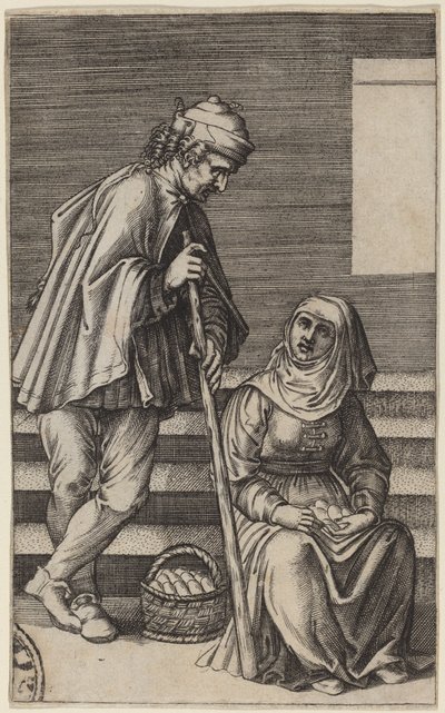Paysanne et Femme aux Œufs - Agostino dei Musi after Raphael
