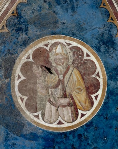 Un saint évêque (détail) - Agostino di Marsiglio