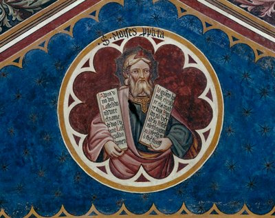 Moïse, détail de la quatrième travée du plafond (fresque) - Agostino di Marsiglio