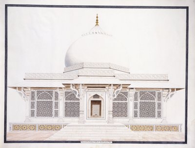 Le tombeau en marbre blanc de Seliem Chistie, c. 1815 - Agra School