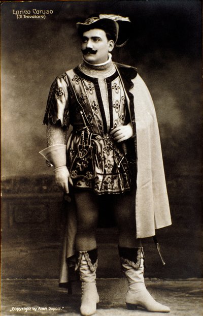 Le chanteur Enrico Caruso dans l