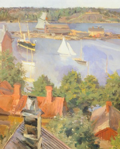 Port nord, Helsinki par Akseli Gallen-Kallela, Finlande 19e siècle (détail) - Akseli Valdemar Gallen Kallela