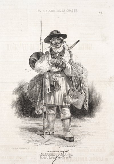 Les Plaisirs de la chasse : Le Chasseur prévoyant - Alade Joseph Lorentz