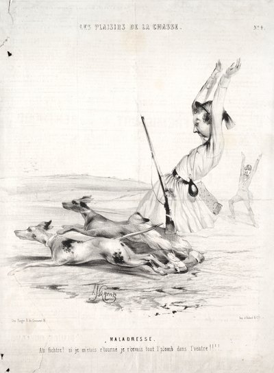 Les Plaisirs de la chasse : Maladresse - Alade Joseph Lorentz