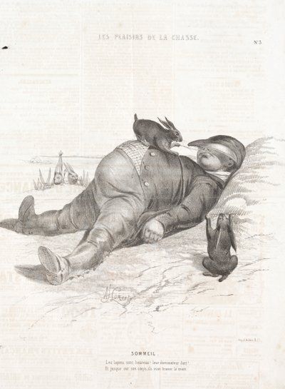 Les Plaisirs de la chasse : Sommeil - Alade Joseph Lorentz