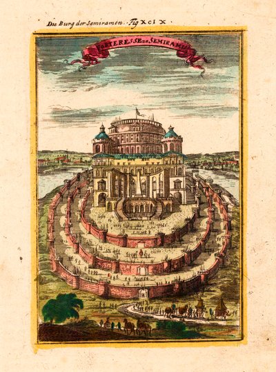 La forteresse et les jardins suspendus de la reine légendaire Sémiramis à Babylone - Alain Manesson Mallet