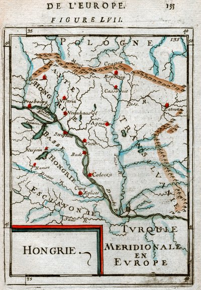 Carte de la Hongrie 1683 - Alain Manesson Mallet