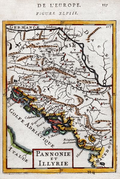 Carte de la Hongrie et des Balkans 1683 - Alain Manesson Mallet