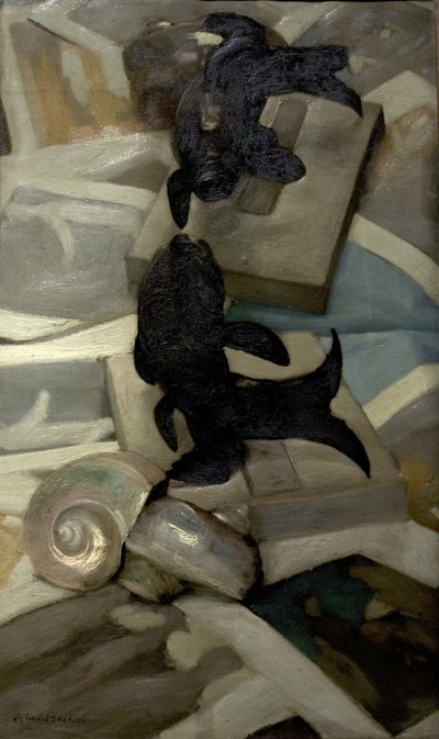 Le poisson en porcelaine noire (Le poisson en bronze) - Alan Beeton