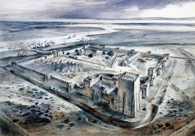 Château de Portchester, XVe siècle, vers 1960 - Alan Ernest Sorrell