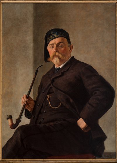 Homme avec pipe - Albano Lugli