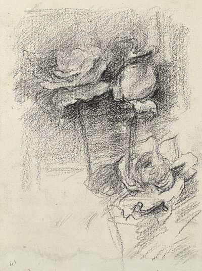 Nature morte de roses dans un vase, vers 1890 - Albert de Belleroche