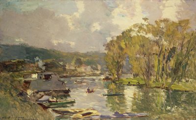 Le long de la Seine à Meudon, vers 1893 - Albert Charles Lebourg