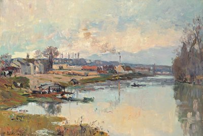 La Seine à Port Marly - Albert Charles Lebourg