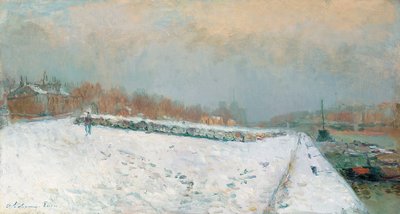Port de Bercy, hiver - Albert Charles Lebourg