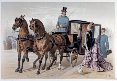 Coupe atteinte de chevaux anglais Estampe d
