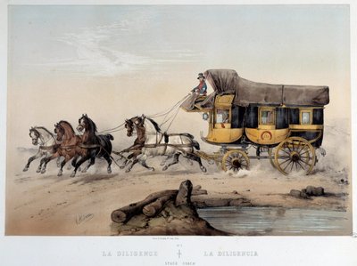 La diligence Lithographie par Albert Adam (1833-?) 1870 Paris, Musée Carnavalet - Albert Adam