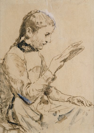 Fille lisant - Albert Anker