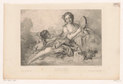 Muse Erato avec putto et tambourin (La muse Erato, Collection Richard Wallace) - Albert Ardail
