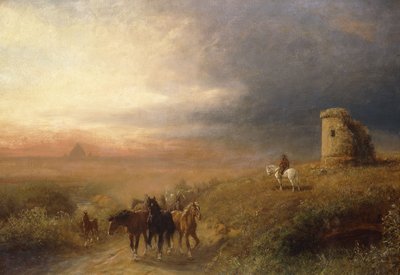 Coucher de soleil en Campagne - Albert Arnz