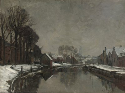 Une ville belge en hiver - Albert Baertsoen