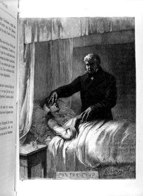 Jean Valjean fermant les yeux de Fantine, illustration de 