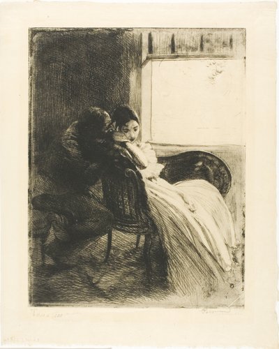 Flirt, planche six de Femme - Albert Besnard