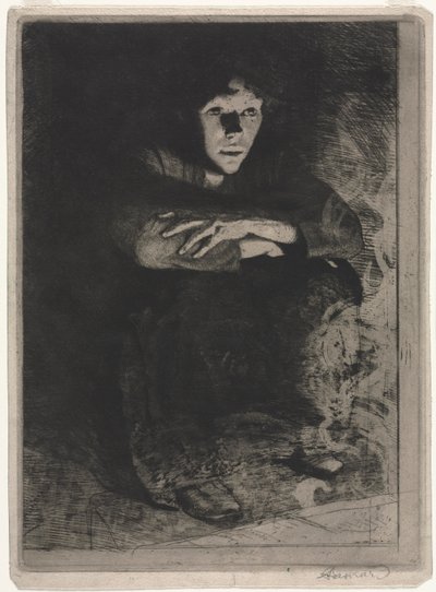 Dans les cendres - Albert Besnard