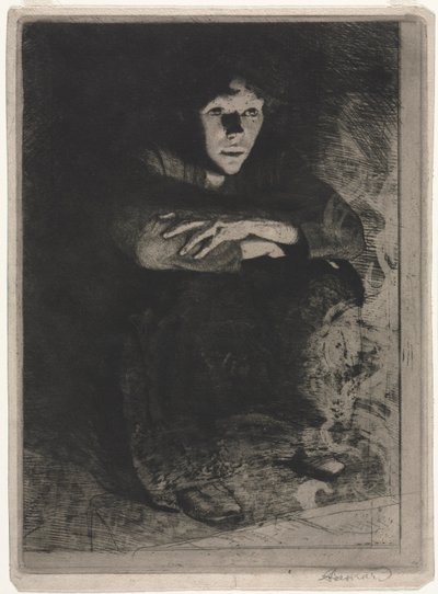 Dans les cendres - Paul Albert Besnard