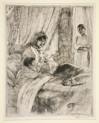 Le Déjeuner (ou Maternité heureuse) - Albert Besnard
