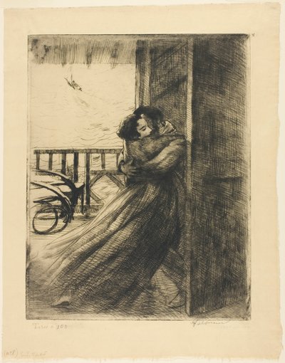 Amour, plaque deux de la femme - Albert Besnard