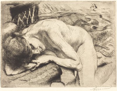 Le modèle endormi à terre - Albert Besnard