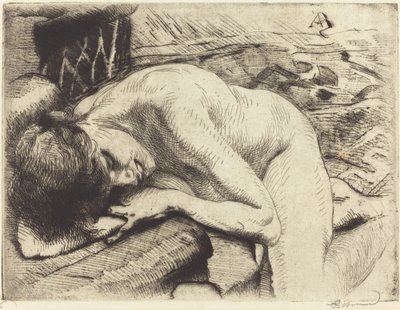 Le modèle endormi à terre - Albert Besnard