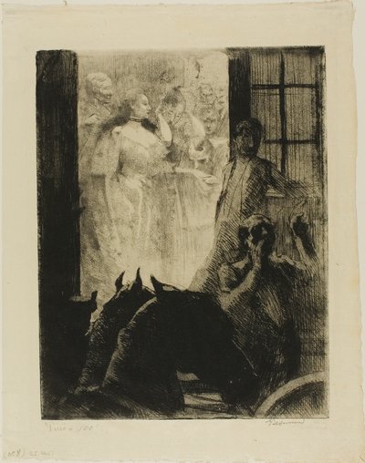 Réussite sociale, plaque sept de Femme - Albert Besnard