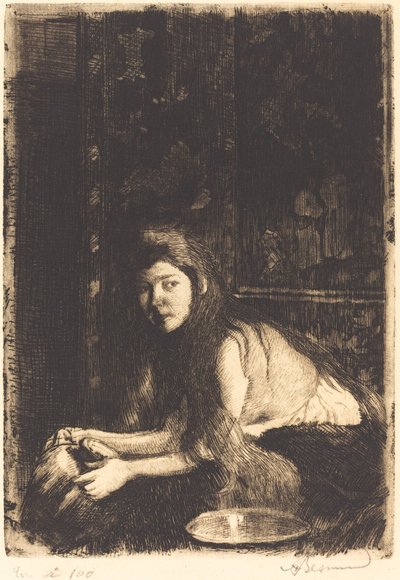 La femme au vase - Albert Besnard