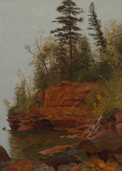 A Rocky Cove - Albert Bierstadt