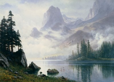 Montagne hors de la brume - Albert Bierstadt