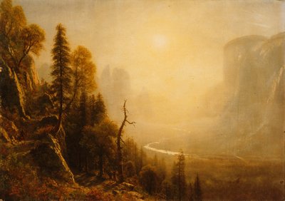 Étude pour Yosemite Valley, Glacier Point Trail - Albert Bierstadt