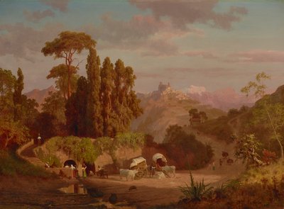 Vue de Subiaco, Italie - Albert Bierstadt