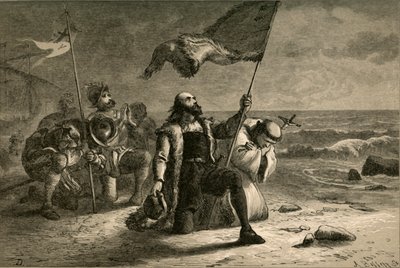 Le débarquement de Colomb, 1877 - Albert Bobbett