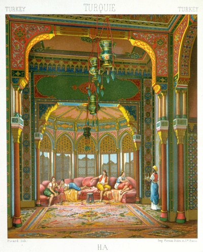Harem en Turquie - dans « Le costume historique » par Racinet - Albert Charles August Racinet