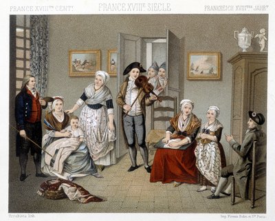 Musiciens jouant pour une famille à l