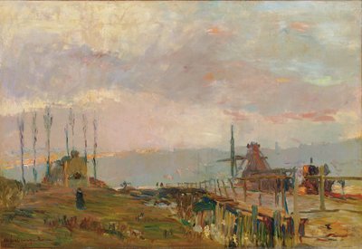 Le pont rustique près de Rouen - Albert Charles Lebourg