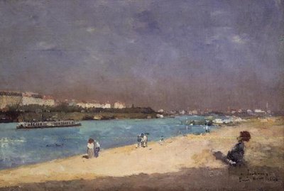 Vue des faubourgs de Paris depuis le Pont National, 1882 - Albert Charles Lebourg