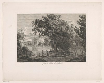 Vue du lac près de la Villa Borghese - Albert Christoph Dies